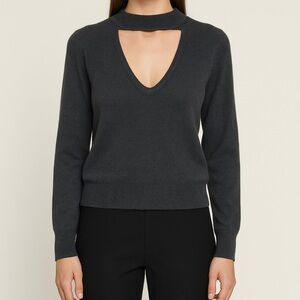 Mason Michelle x Revolve Wool Cashmere Mock‎ neck Open back sweater Medium